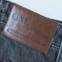 One Teaspoon NWT  High Waist Freebirds in Double Bass Black Destroyed Jeans 25 Photo 5