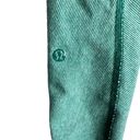 Lululemon  Mid Rise Leggings Women's 6 Green Striped Stretch Activewear Yoga Photo 3