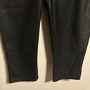 7 For All Mankind  Faux Leather Wide Cropped Leg Pants Black- Size Medium Photo 5