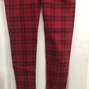 American Eagle  Next level stretch red checkered hi rise jeggings xshort womens 4 Photo 10