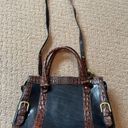 Brahmin  Black & Brown Leather Handbag Photo 0