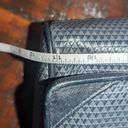 Liz Claiborne  VINTAGE GRAY AND BLACK LEATHER LOGO CROSSBODY OR CLUTCH Photo 9