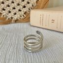 Vintage “Tirzah” Silver Swirl Wrap Ring Statement Classic Eclectic Chunky Western White Photo 6