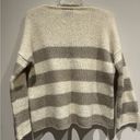 Wooden Ships  large cream and gray striped wool/mohair blend sweater size M/L Photo 4