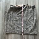 EXPRESS NWOT  L Brown Tweed High Rise Mini Skirt Photo 3