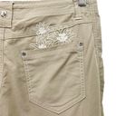 Kuhl  Kendra Kapri Capri Pants Beige Tan Cropped Hiking Pant Embroidered Size 8 Photo 6