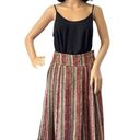 American Vintage  high waisted pleated boucle striped midi skirt size small Photo 1