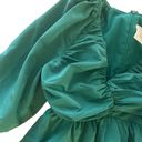 Tuckernuck  Hyacinth House Emerald Green XS Ruched V-Neck Genevieve Mini Dress Photo 5