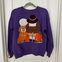 Hanes Vtg  Her Way Woman’s Purple Long Sleeve Holiday Top, Sz L Photo 1