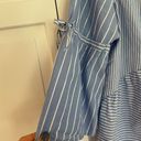 Style & Co SALE  blue striped button front top size small Photo 1