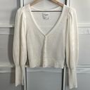 Abercrombie & Fitch  White Pointelle Cardigan Sweater Photo 1