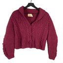 Vintage J. Crew Unisex Burgundy Shetland Wool Cardigan Sweater Size M Red Size M Photo 0