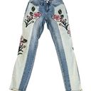 William Rast Floral Embroidered Two Tone Ankle Skinny Jeans Women’s size 27 Photo 0