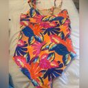 Isabel Maternity Women’s  One shoulder Onepiece Swimsuit Tropical Print L Photo 2