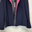 Lee Henry  Navy Blue & Hot Pink Long Sleeve Open Blazer Size 12 Photo 2