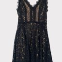 Heartloom  Sienna Lace Fit and Flare Black Eyelash Mini Dress Size Medium NEW Photo 2