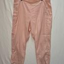 J.Jill  Pants Women's XL Linen Pull-On Pink Wide Leg Cropped Flat Front Elastic Photo 8