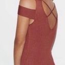 Kendall + Kylie Ribbed Rust Dress Photo 1