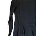 Carmen Marc Valvo  Long Sleeve Zip Stretch Peplum Hem Blouse Womens S Black Top Photo 2