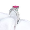 Ruby 10K 10KT WHITE GOLD PINK  MARQUISE CUT RING Sz 7 Photo 4