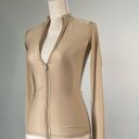 Hue NICKI STUDIOS | Nude  Stretch Zip Up Jacket Sz XS Photo 2