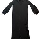 J.Crew Universal Standard X  Black Jersey Balloon Long Sleeve Maxi Dress Photo 4