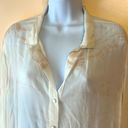 Gypsy 05  White and Beige Tie Dye Blouse Sz M Photo 1