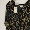 Vintage Black Silk Fully Beaded Formal Blouse Womens 2X Gold & Silver Glam Photo 9