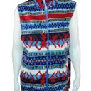 Denim & Co Womens Medium Aztec Print Full-Zip Fleece Collared Vest Polyester Photo 0