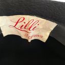 Vintage Italian Brigitte Lilli of California Black Wool Grosgrain Bow Cloche Hat Photo 6