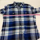 Krass&co LRL Lauren Jeans  Shirt Womens Medium Blue Plaid Button Up Blouse Roll Tab Photo 4