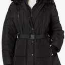 London Fog New women’s puffer belted hoodie jacket, Size S Photo 0