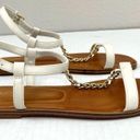 ALDO  Ethoregan Pillow walk flex White Chainlink Flat Open Toe Sandals Size 9 Photo 5