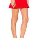 Lovers + Friends Revolve  Flamingo Red Ruffle Skirt Size S Photo 0
