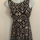 PINK - Victoria's Secret Victoria’s Secret VS Pink Tribal Skater Dress Sz S Black/Tan Cutout Back Summer Photo 0