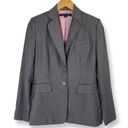 Anne Klein  Womens Blazer Taupe Gray Lined Office Business Careerwear Work Size 4 Photo 0