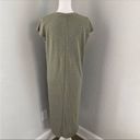 Jessica Simpson  Green Cap Sleeve Hi Low Side Slit Midi Dress Large Photo 3