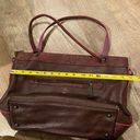 Coach  Burgundy And Oxblood Zip Top Leather Tote Purse Dark Contemporary Fall Photo 9