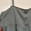 Paper Crane Women's  Dainty Sage Ruffle Tiered Buttoned Tank Top Blouse Size Med Photo 3