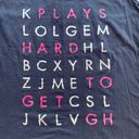 Gilly Hicks “Plays Hard To Get” Letters Racerback Tank Top in Navy - Size Small Photo 3