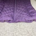 Chico's Chico’s Purple Quilted Hooded Puffer Outerwear Vest Photo 6