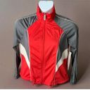 Oleg Cassini  Sport Red Track Jacket Womens Petite Lightweight Zip Cotton New PL Photo 8