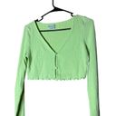 Urban Outfitters  Bright Green Cropped Cardigan Size Large Photo 1