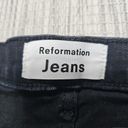 Reformation  Jeans Womens Size 25 Faded Black High Waisted Destroyed Knee Skinny Photo 4