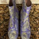 Dries Van Noten  Purple Floral Brocade Block-Heel Ankle Boot sz 36 1/2 US 6 NEW Photo 4