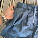 Halara  Blue Shadow Elastic Drawstring Ruched Side Pocket Casual Shorts 3” Small Photo 6