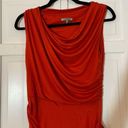 Bordeaux  la orange draped fitted ruched dress size small Photo 2