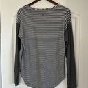 Lululemon Black White‎ Striped Long Sleeve Top Workout Athleisure Women’s Size 8 Photo 11