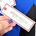 Bisou Bisou  Dress Womens 4 Cobalt Blue Black Contemporary Mini New Photo 6