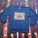 VTG 90’s Santee Arizona Western Traditions Graphic Crewneck Pullover Sweater. USA. Medium. Polycotton. Blue Photo 0